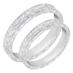 Romantické vintage svadobné obrúčky zo zlata Hvany