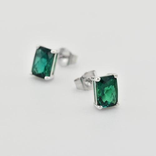 Zlaté náušnice s emerald smaragdmi Haley
