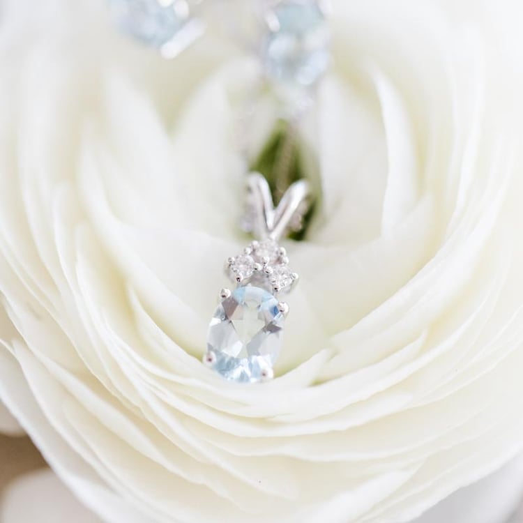 Akvamarínový náhrdelník 39416