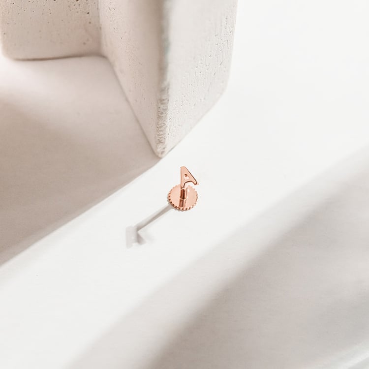 Zlatá náušnica s písmenom Alfabet 153175