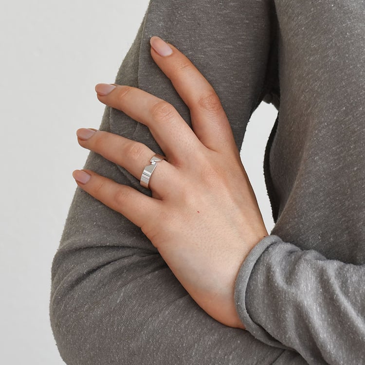 Pánský snubný prsteň s diamantom 77184