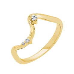 Vlnitý prsteň s diamantmi Lydie