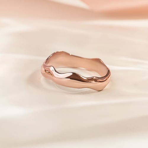 Nepravidelné zlaté svadobné obrúčky Valen