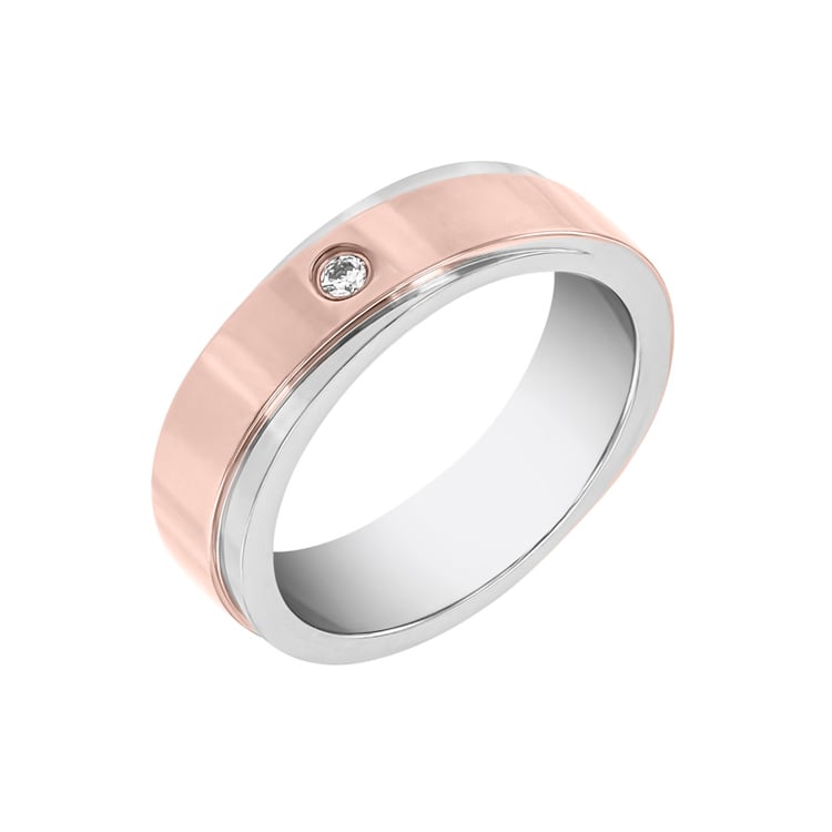 Svadobná pánská obrúčka z viacfarebného zlata 33378