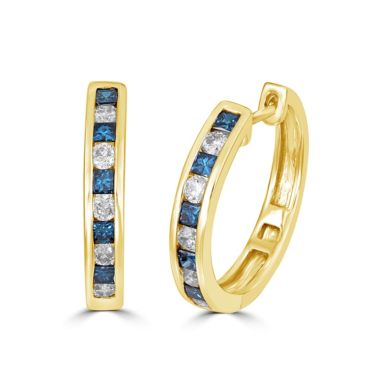 Zlaté diamantové náušnice 77092