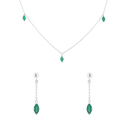 Zlatý set šperkov s brazílskymi smaragdmi Raíz