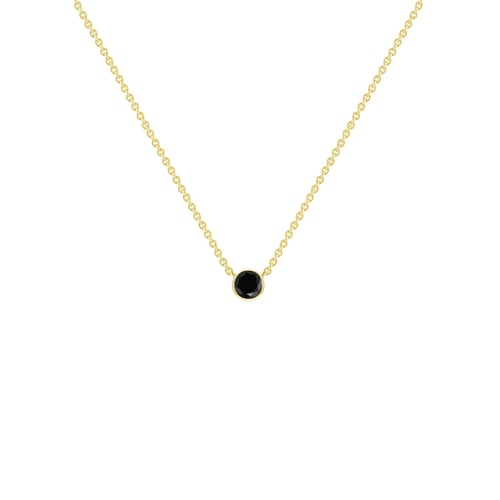 Minimalistický náhrdelník s čiernym diamantom Vieny