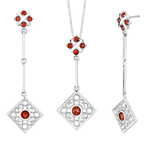 Granátová kolekcia šperkov