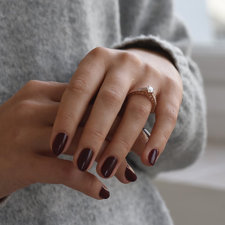 Vintage zásnubný prsteň s lab-grown diamantmi Nadria 75616