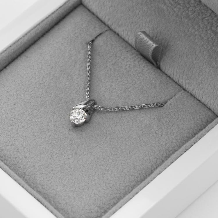 Platinový náhrdelník s certifikovaným diamantom 51074