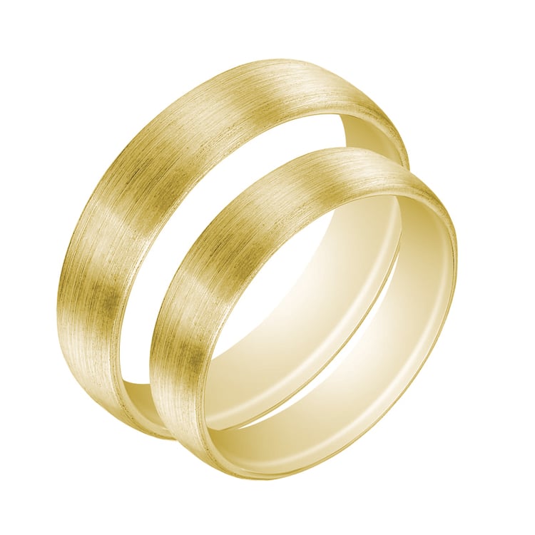 Komfortné svadobné obrúčky s matným povrchom 61602