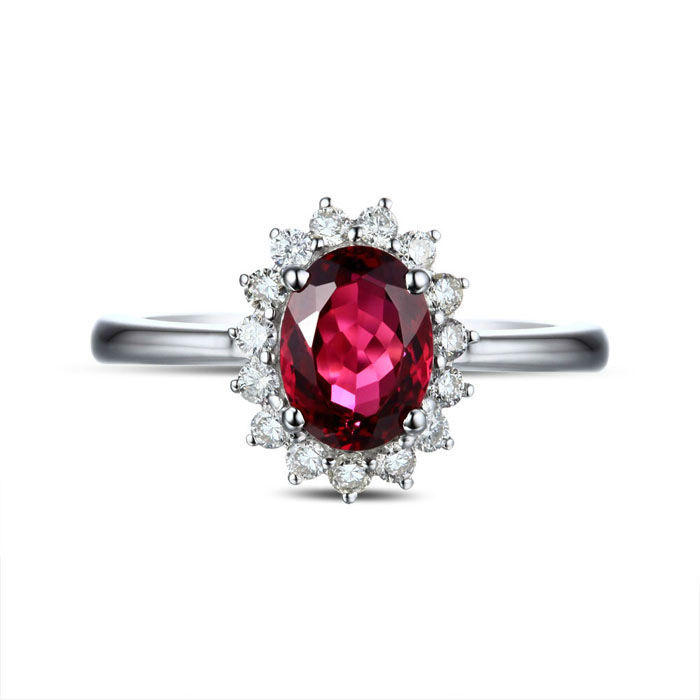 Zlatý prsteň s turmalínom a diamantmi 1990