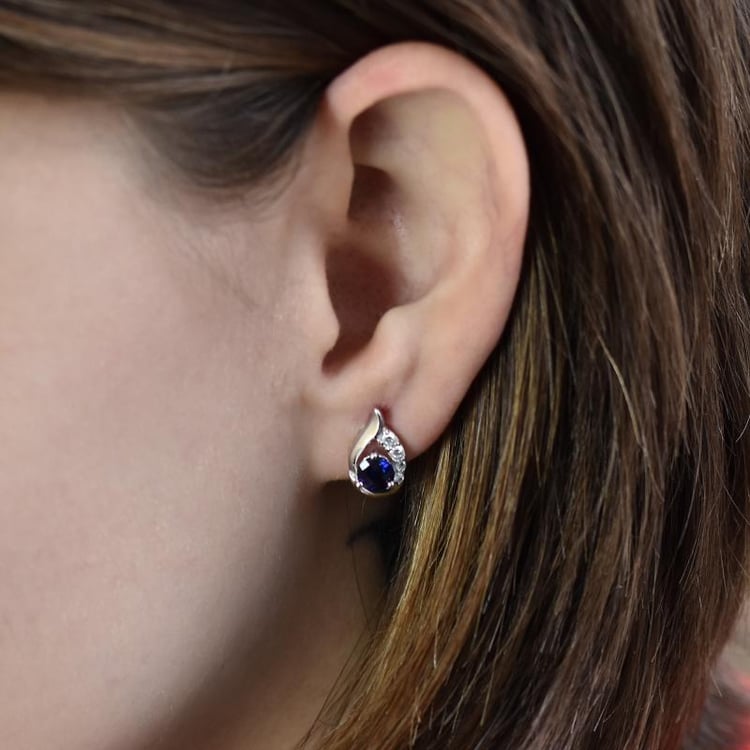 Zafírové náušnice 14708