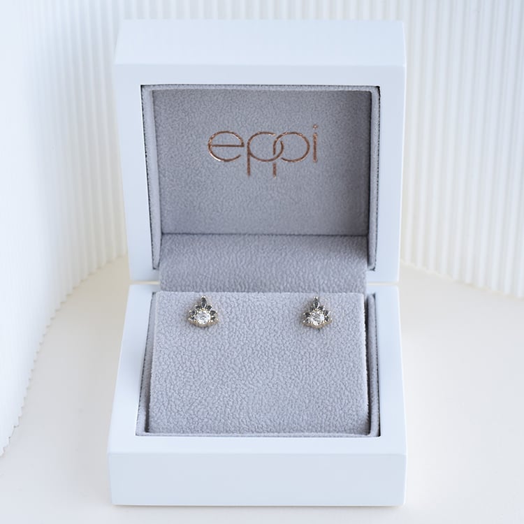 Náušnice s moissanity a diamanty 96350