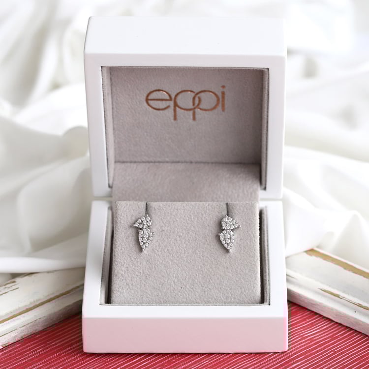 Diamantové náušnice z bieleho zlata 85853