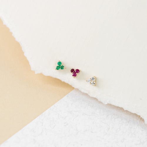 Piercing náušnice s lab-grown diamantmi Rossi