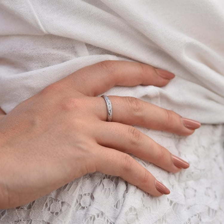 Prsteň z bieleho zlata 82863