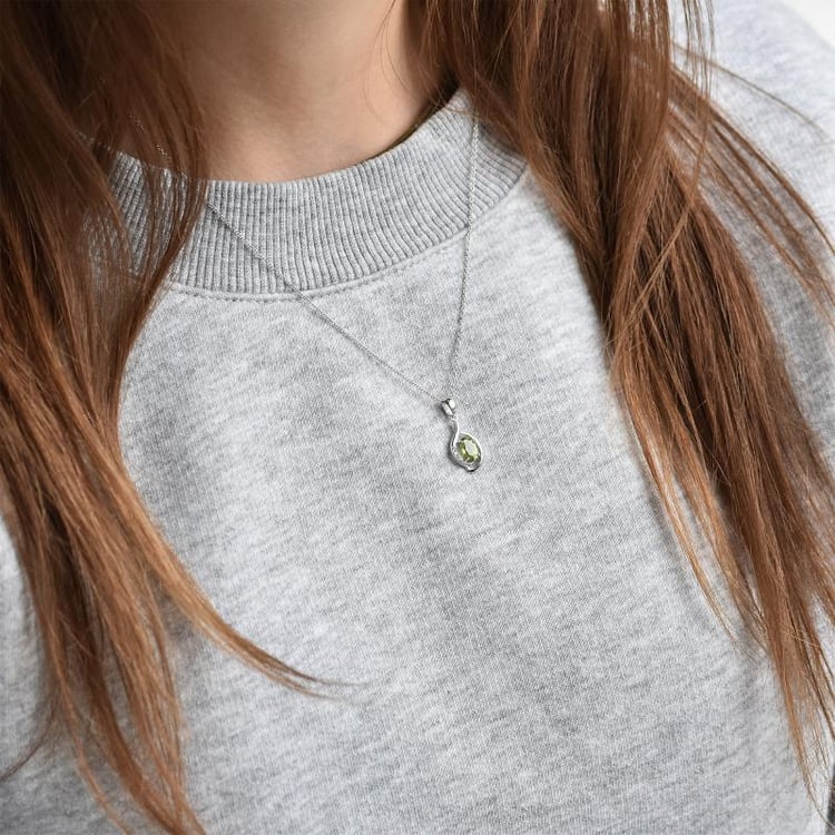 Zlatý olivínový náhrdelník 42763