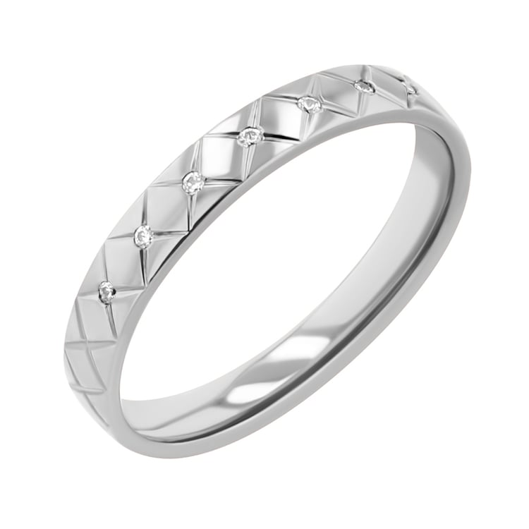 Atypické zlaté svadobné obrúčky s diamantmi Lanize 117359