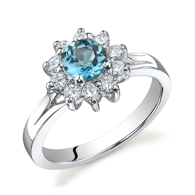 Strieborný prsteň s londýnským topásom