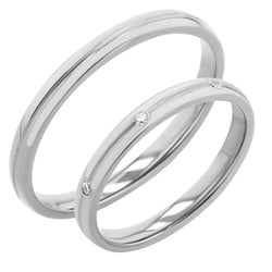 Zlaté svadobné prstene s diamantmi Mileva