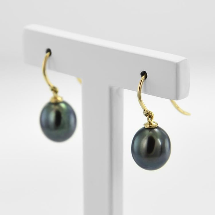 Černé perlové náušnice 51749