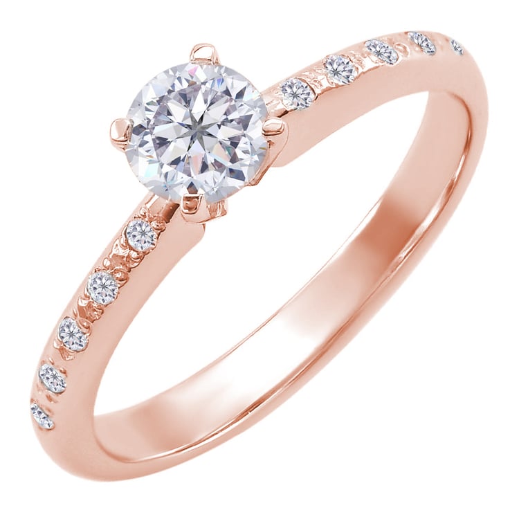 Prsteň s diamantmi zo zlata 27785