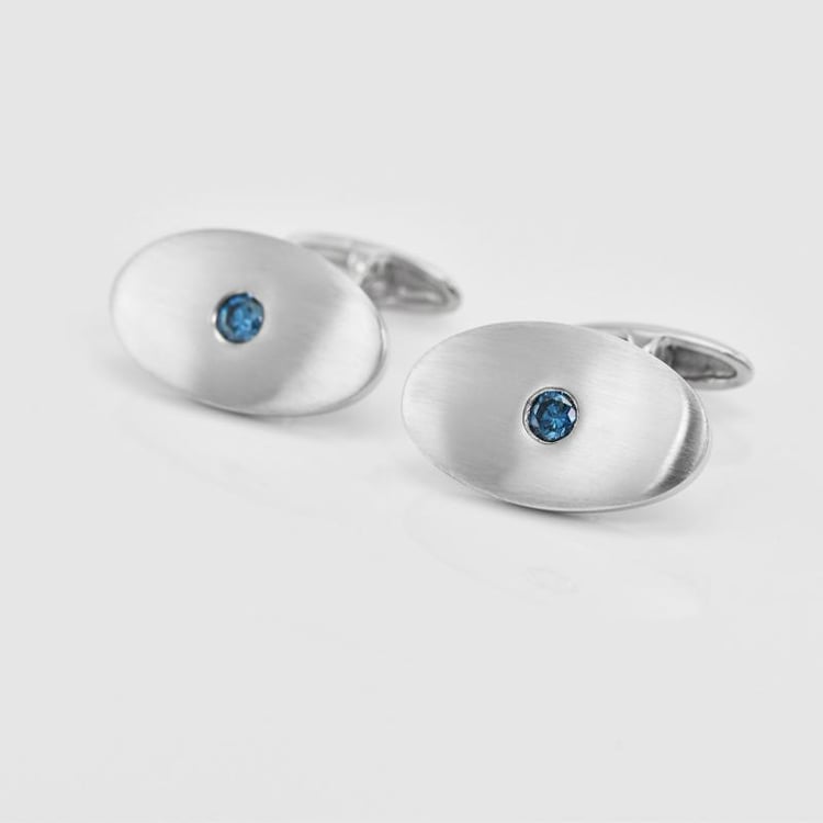 Platinové manžetové gombíky s diamantmi 9029