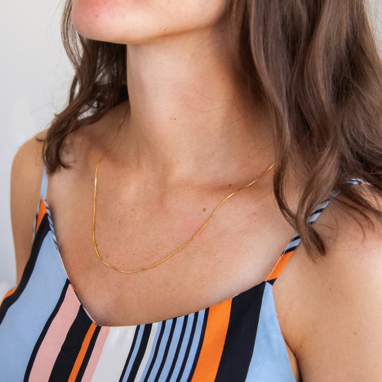 Venezia retiazka 55 cm z pozlateného striebra 107578