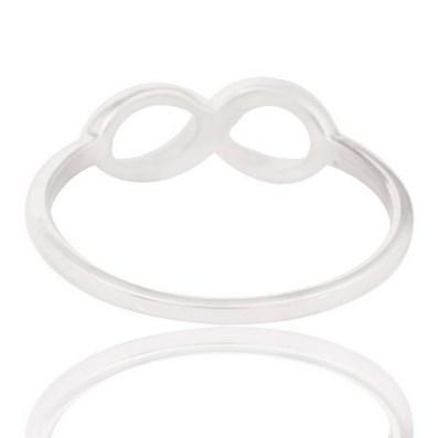 Nežný strieborný infinity prsteň Elenieah 8934