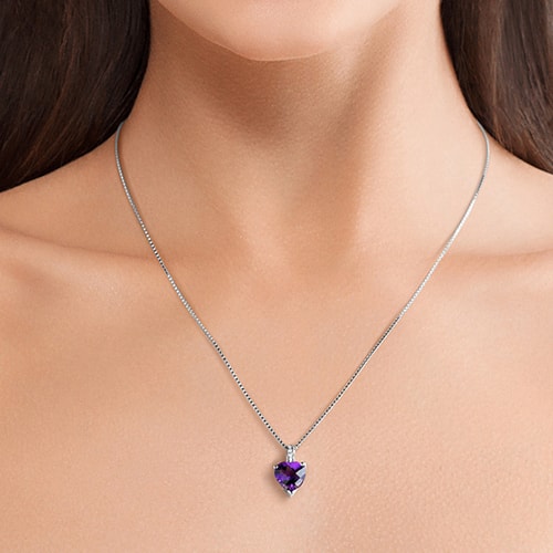 Ametystový prívesok zo zlata 32669