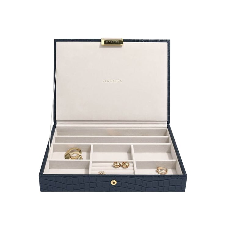 Šperkovnica v tmavomodrej farbe