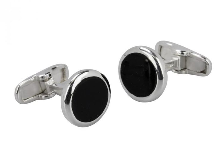 Okrúhle manžetové gombíky zo striebra Talor