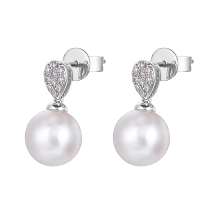 Náušnice z bieleho zlata