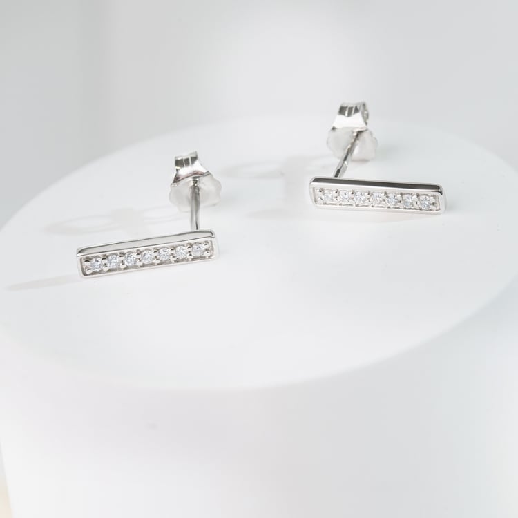 Zlaté náušnice s lab-grown diamanmi Lena 164889