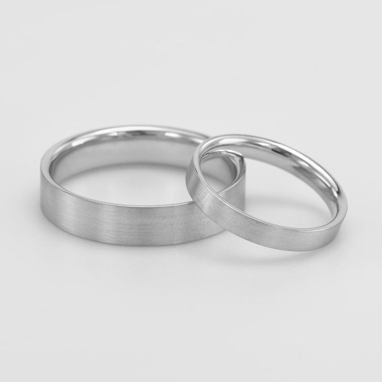 Ploché svadobné prstene s matným povrchom 48574
