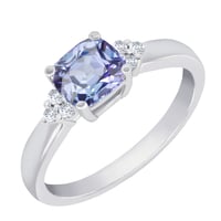 Zlatý prsteň s tanzanitom a diamantmi Bajwa