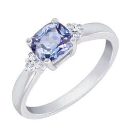 Zlatý prsteň s tanzanitom a diamantmi Bajwa