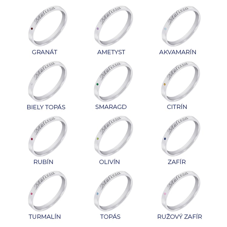 Zlaté prsteňe s gravírom a drahokamom 65568