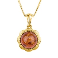 Strieborný prívesok s jantárom Jana