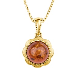 Strieborný prívesok s jantárom Jana