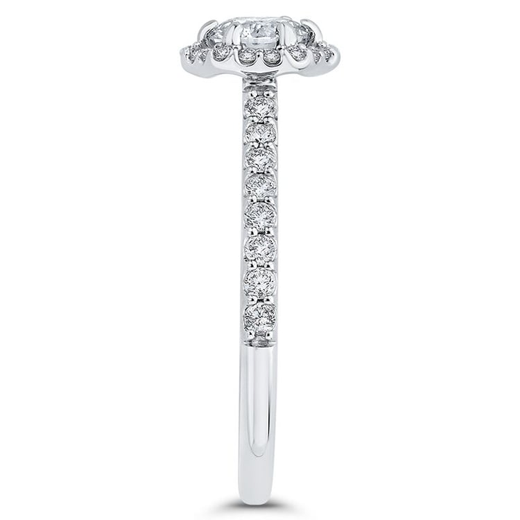 Zlatý halo zásnubný prsteň s diamantmi 46512