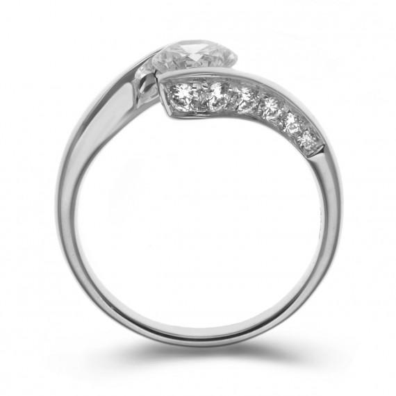 Diamantový prsteň z platiny Clorindah 7911