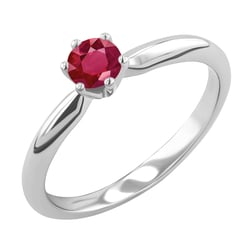 Zlatý zásnubný prsteň s rubínom Mala