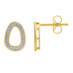 Zlaté náušnice s diamantmi Joanie