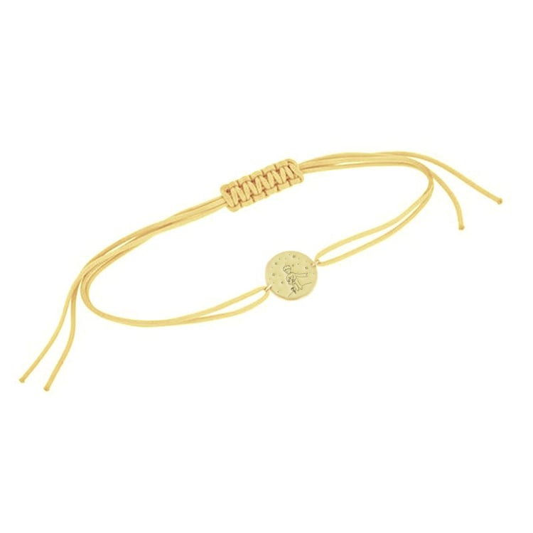 Strieborný povrázkový náramok Malý princ s ružou a gravírom