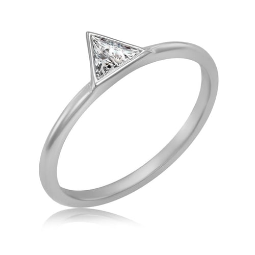 Zásnubný diamantový set prsteňov zo zlata Dlynie
