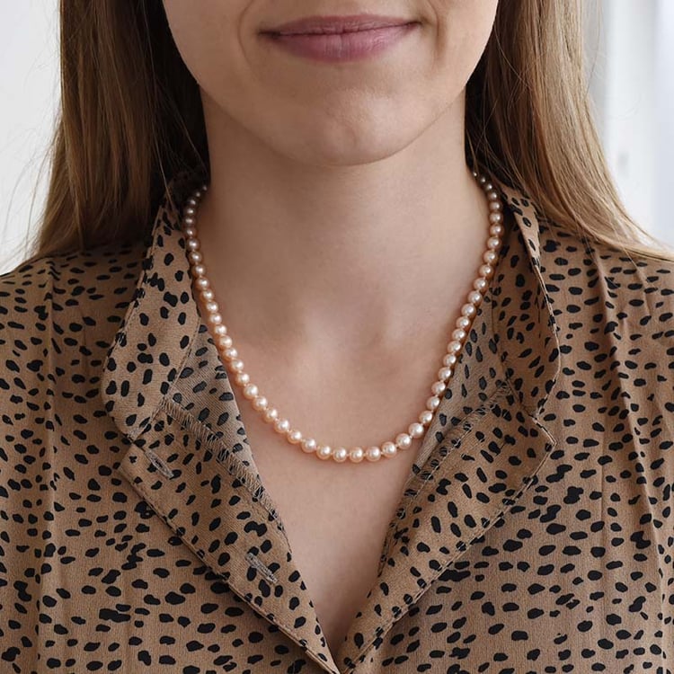 Náhrdelník z broskyňových perál 87922