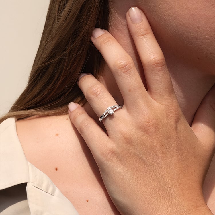 Vykrojený prsteň s round, pear a marquise diamantmi Craig 142475