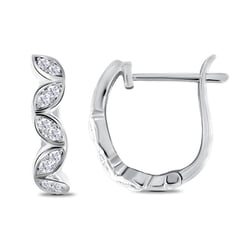 Kruhové náušnice s diamantmi Perth